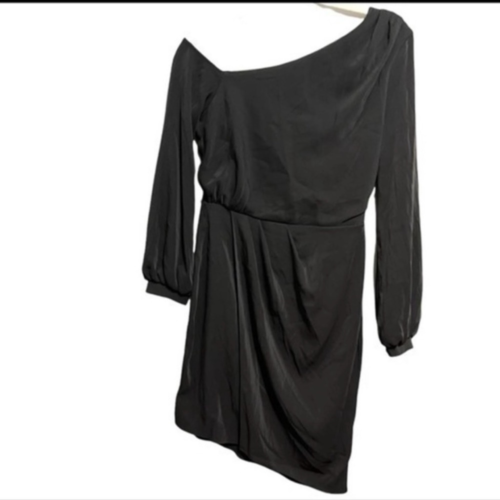 NWT L'AGENCE One Shoulder Long Sleeve Asymmetrical Mini Dress